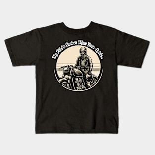 My Bike's Louder Than Your Opinion Kids T-Shirt